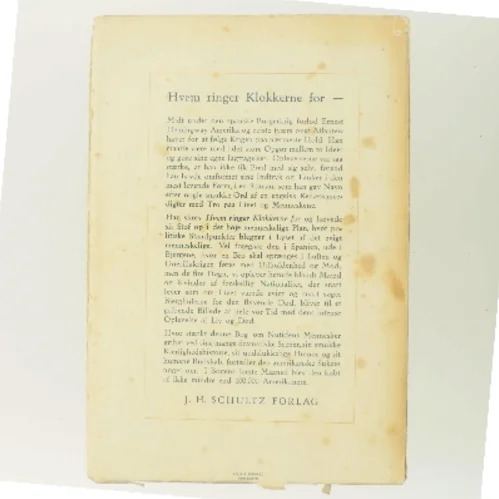 Hvem ringer Klokkerne for? af Ernest Hemingway (Bog)