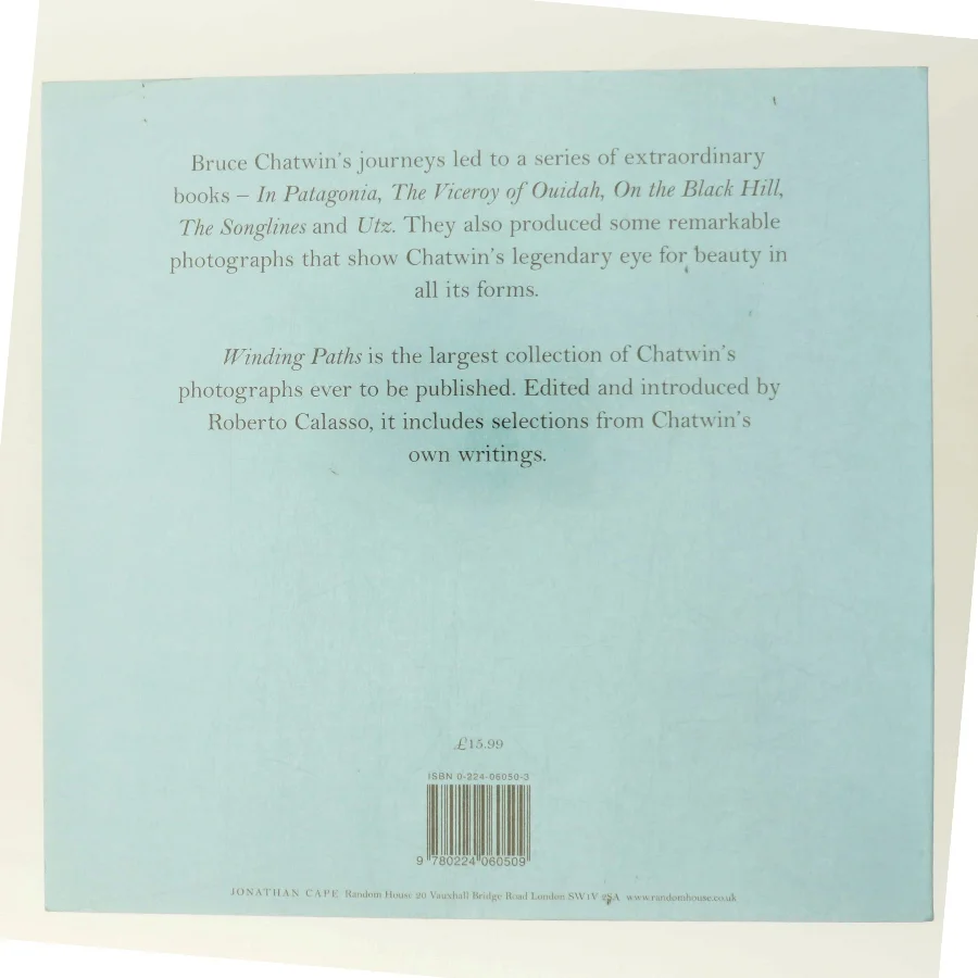 Winding paths af Bruce Chatwin (Bog)
