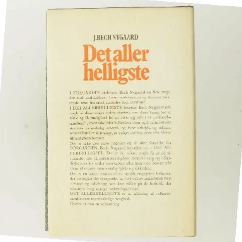 Det aller helligste af J. Bech Nygaard (Bog)
