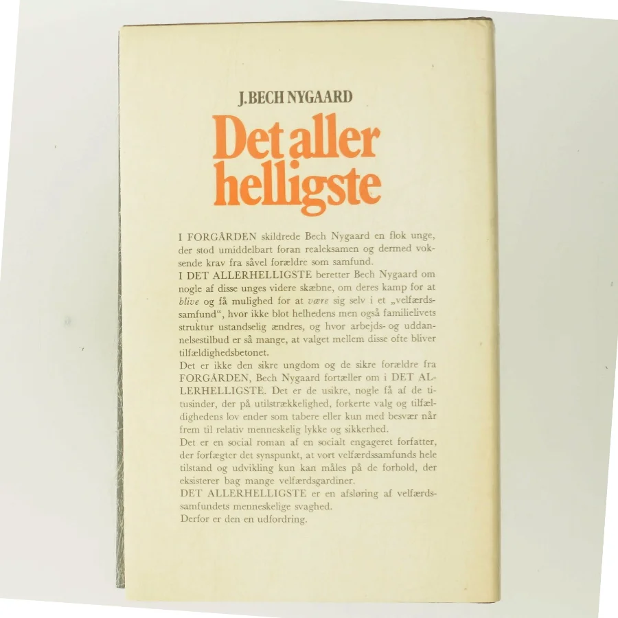 Det aller helligste af J. Bech Nygaard (Bog)