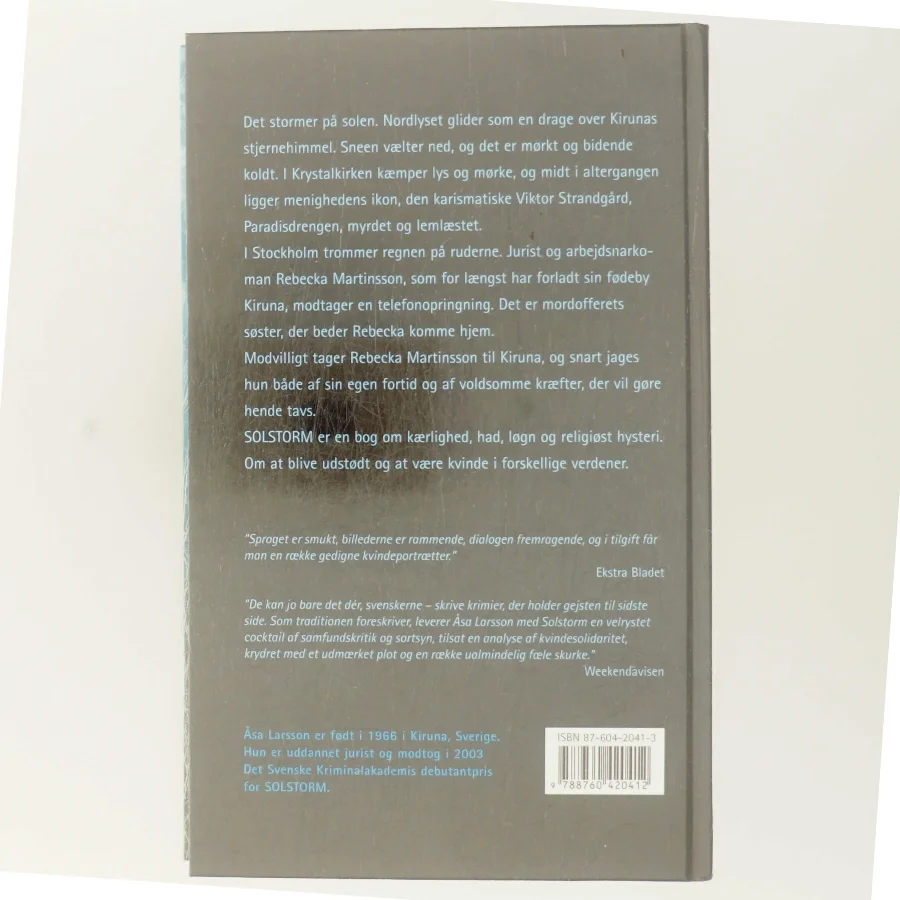Solstorm af Åsa Larsson (Bog)
