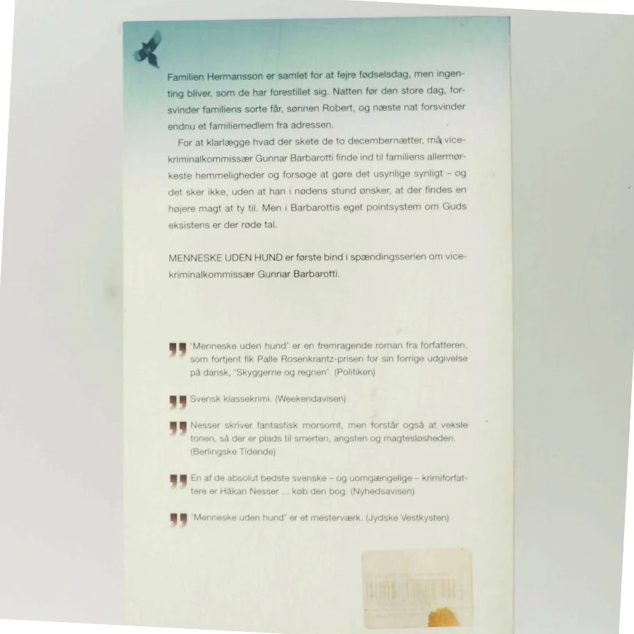 Menneske uden hund af Håkan Nesser (Bog)