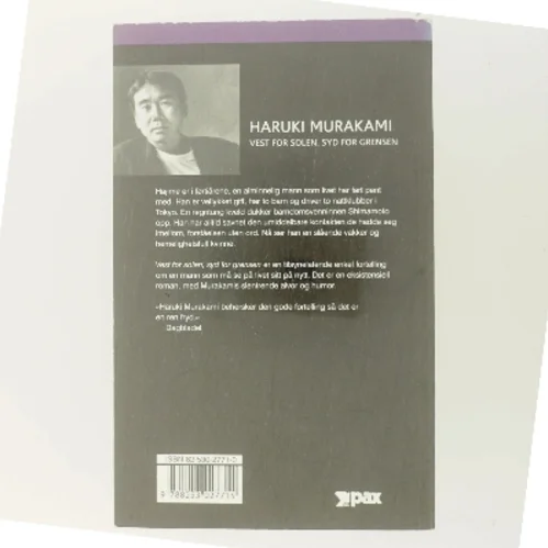 Vest for solen, syd for grensen af Haruki Murakami (Bog)