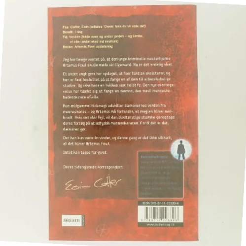 Artemis Fowl - den tabte koloni af Eoin Colfer (Bog)