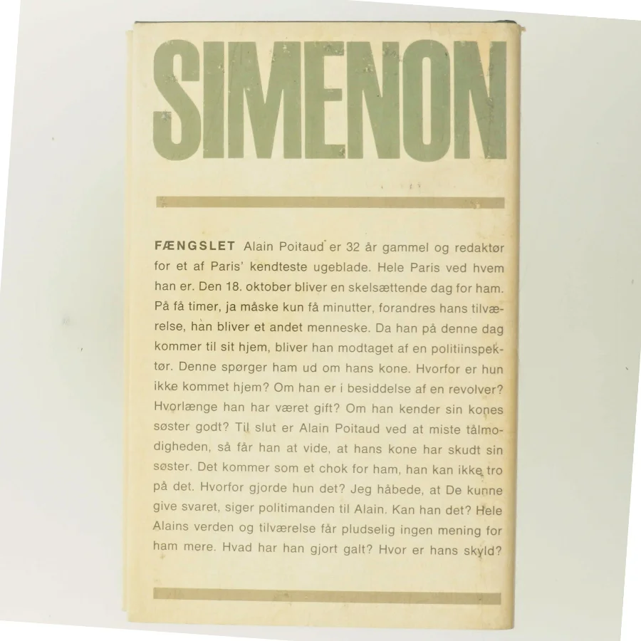 Fængslet af Georges Simenon (Bog)
