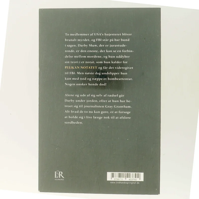 Pelikan notatet af John Grisham (Bog)