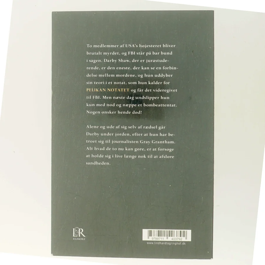 Pelikan notatet af John Grisham (Bog)