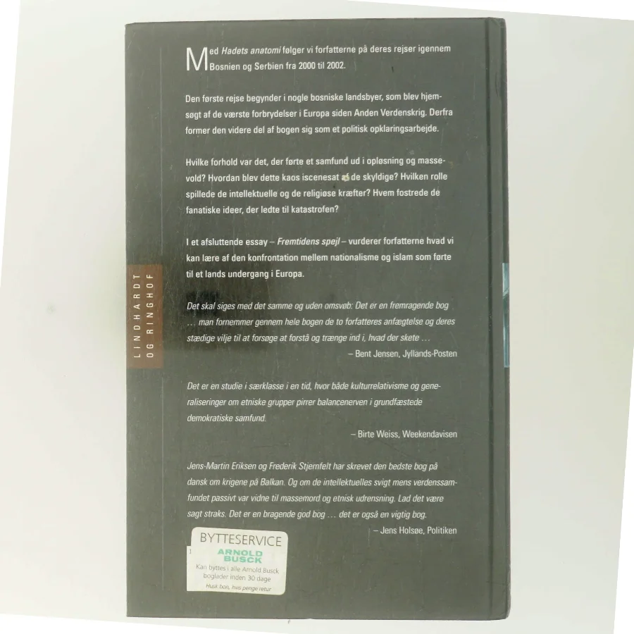 Hadets Anatomi af Jens-Martin Eriksen (Bog)