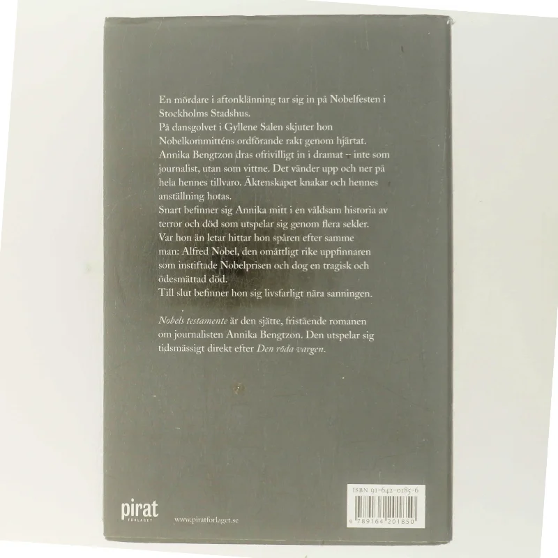 Nobels testamente (Svensk tekst) af Liza Marklund (Bog)