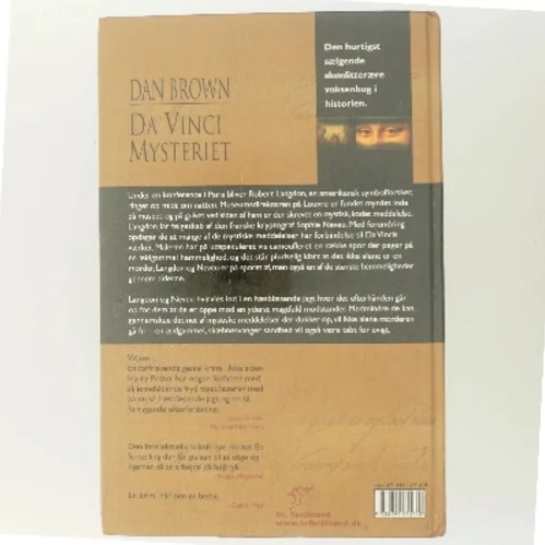Da Vinci Mysteriet af Dan Brown (Bog)