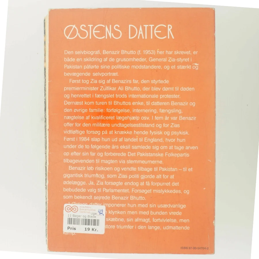Østens datter af Benazir Bhutto (Bog)