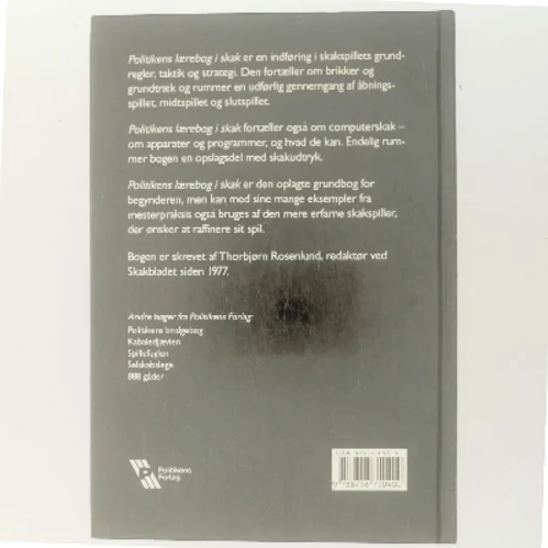 Politikens lærebog i skak af Thorbjørn Rosenlund (Bog)