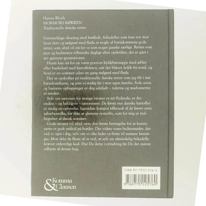 Mormors køkken : traditionelle danske retter af Hanne Bloch (Bog)