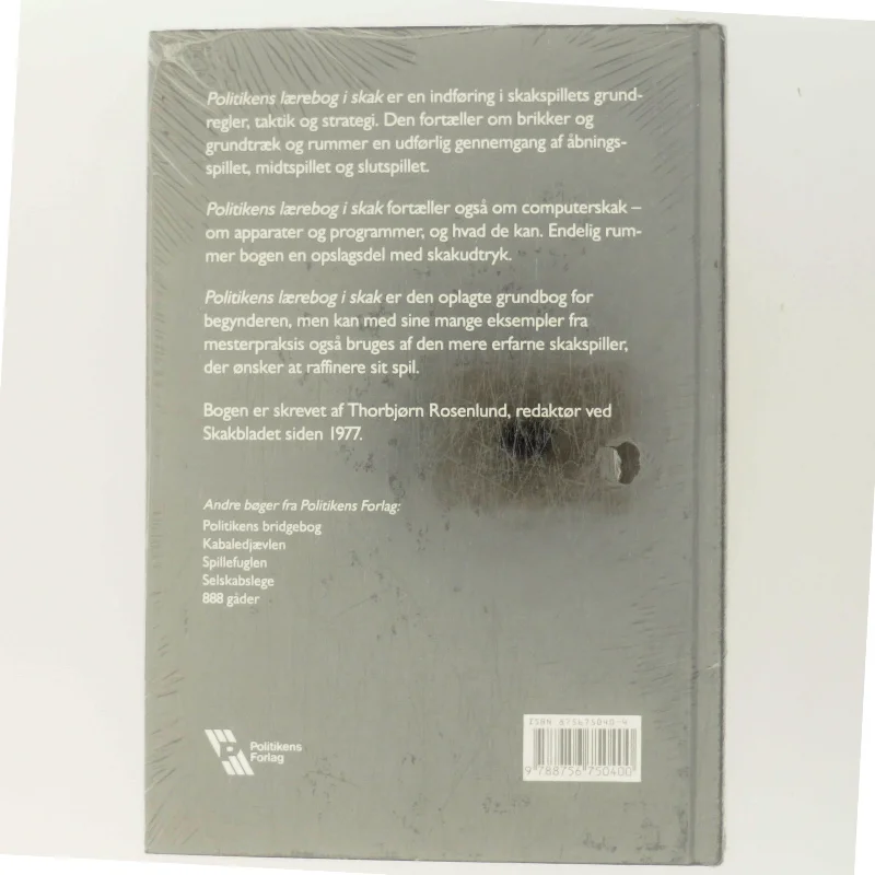 Politikens lærebog i skak af Thorbjørn Rosenlund (Bog)