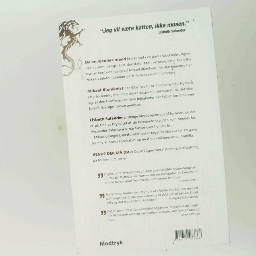 Hende der må dø af David Lagercrantz (Bog)