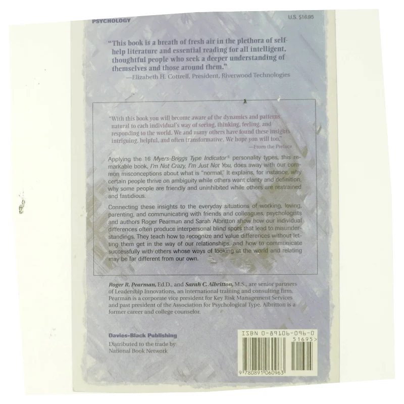I'm Not Crazy, I'm Just Not You af Roger R. Pearman, Sarah C. Albritton (Bog)