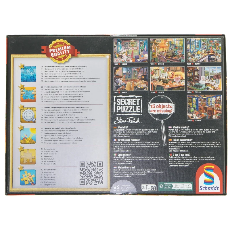 Schmidt Secret Puzzle 1000 brikker fra Schmidt (str. 1000 brikker)