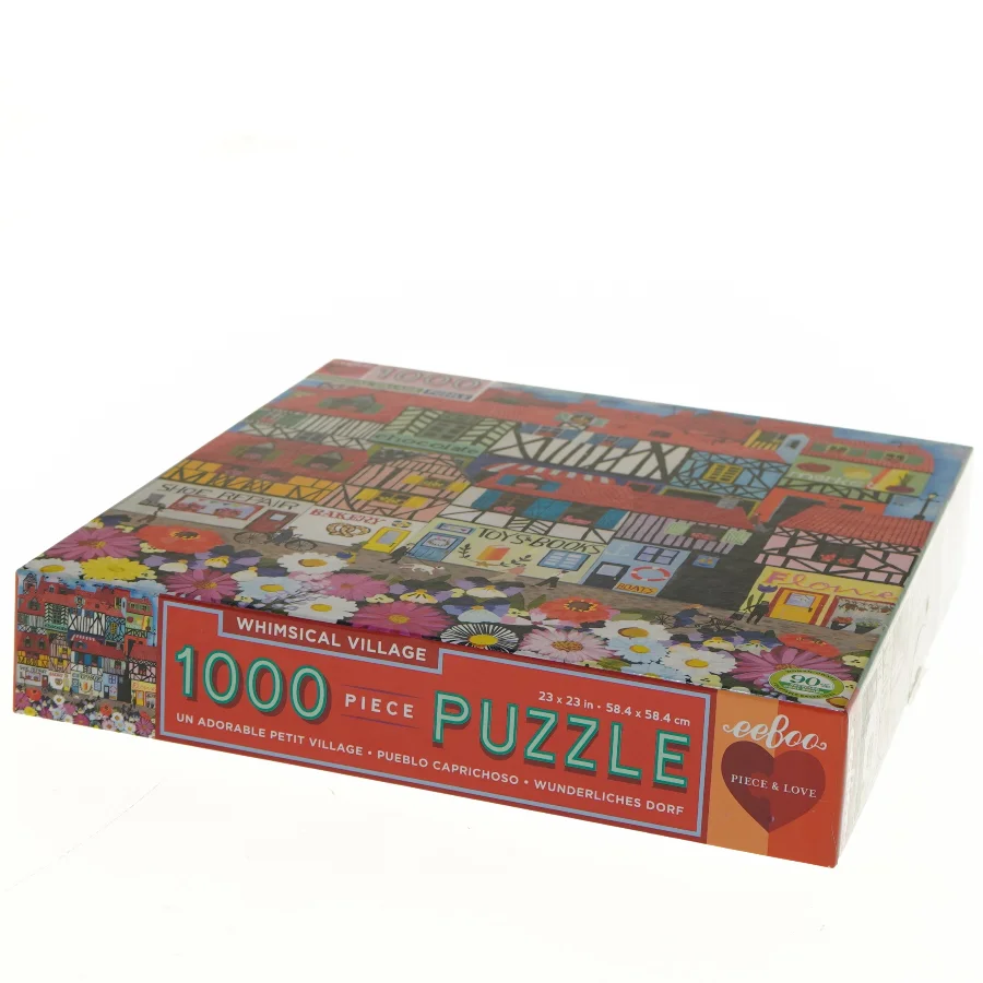 Puslespil med motiv af landsby (str. 28x28 cm)