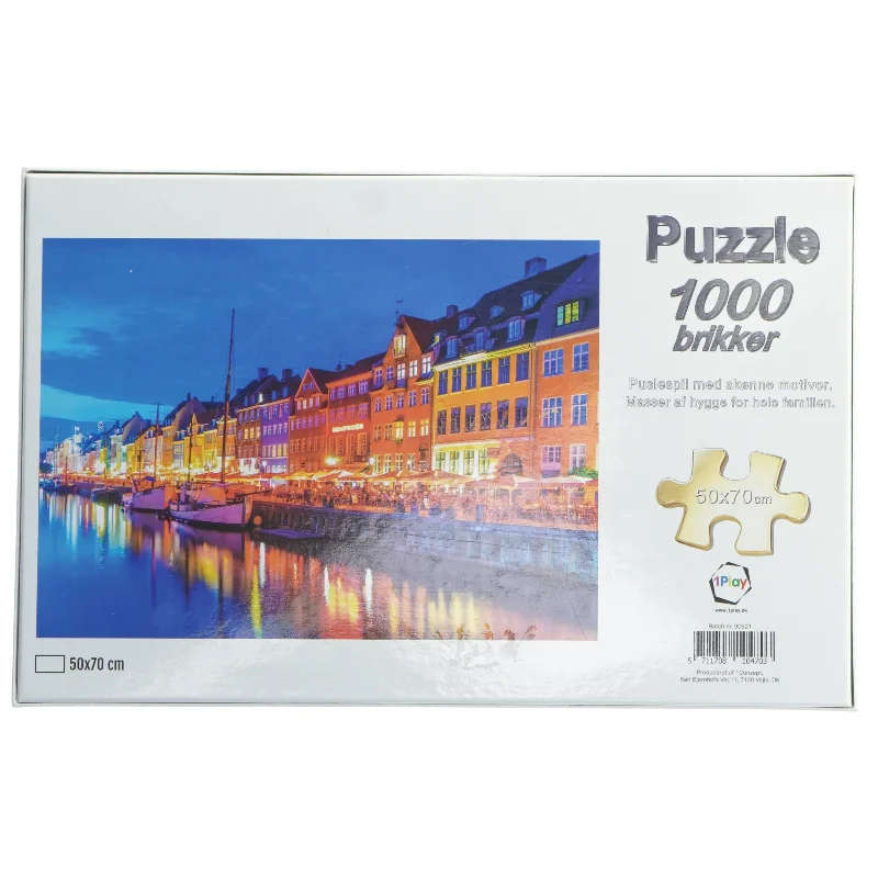 Nyhavn 1000 brikker puslespil fra 1Play (str. 1000 brikker)
