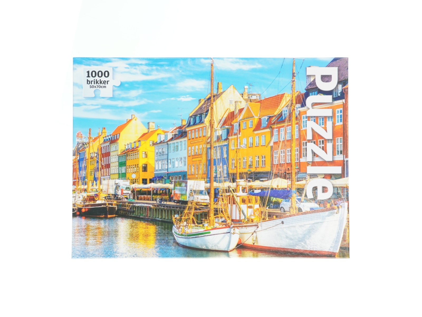 1000 brikker puslespil (str. 50 x 70 cm)