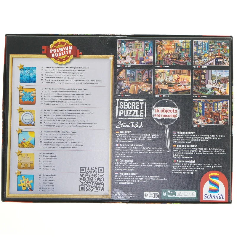 Schmidt 1000 brikker puslespil fra Schmidt (str. 1000 brikker)