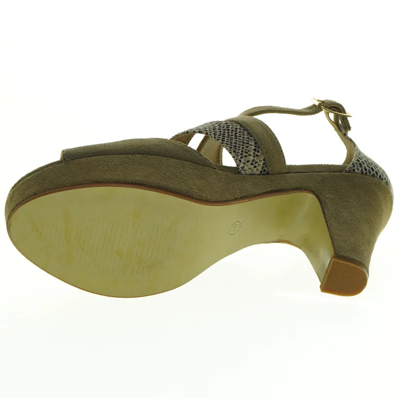  Ruskindssandaler (fake)  med plateau hæl fra Balzar (str. 40)