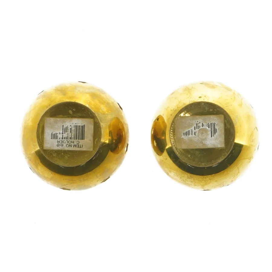 Guldfarvede lysestager (str. 7,5 x 5 cm)