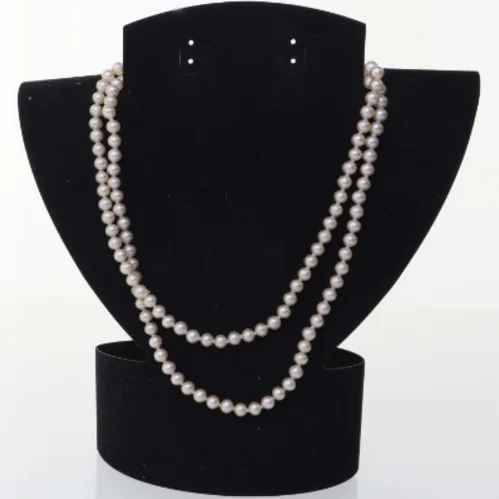Dobbelt perlehalskæde (str. Kæde 136 cm)