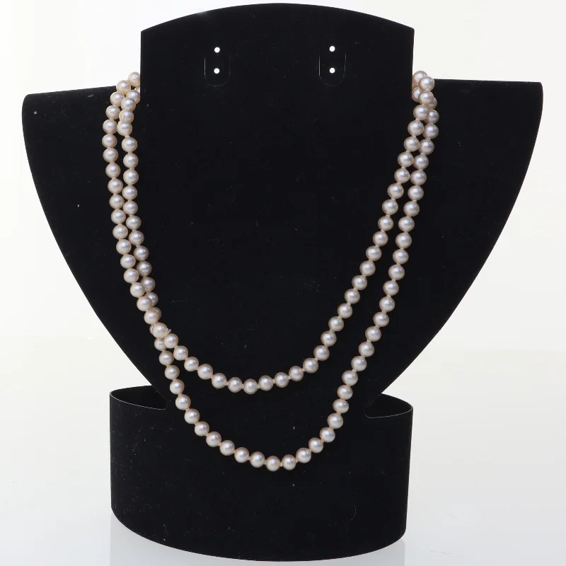 Dobbelt perlehalskæde (str. Kæde 136 cm)