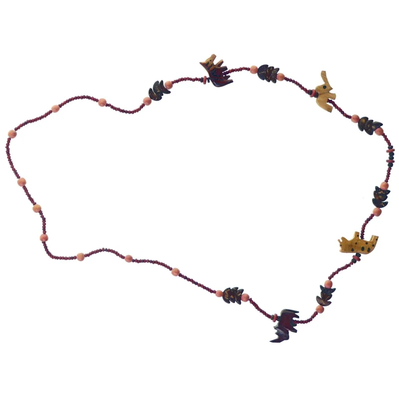 Halskæde med elefanter (str. 45 cm)