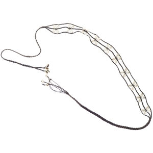 Bælte med små skaller på (str. 155 x 4 cm)