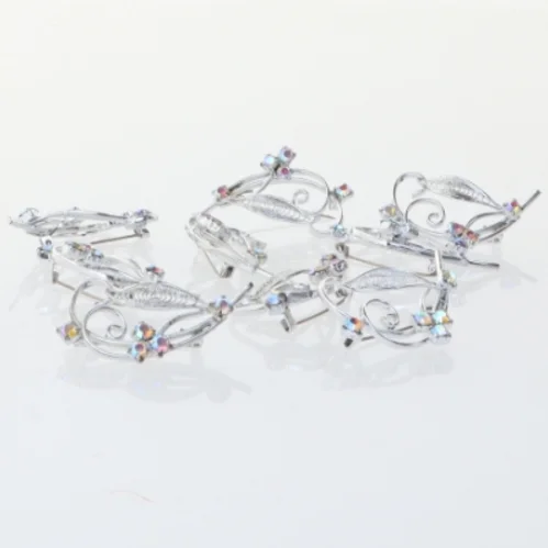 Hårspænder med rhinsten (str. 4 x 4 cm)