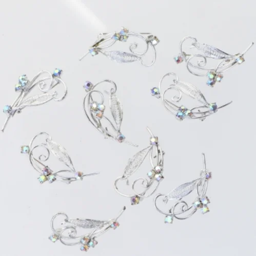 Hårspænder med rhinsten (str. 4 x 4 cm)