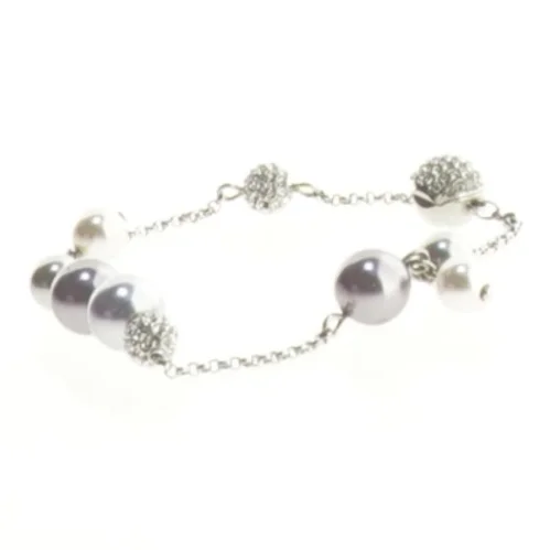 Perlearmbånd med vedhæng (str. Ø 5 cm)