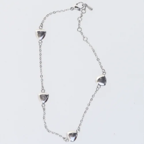 Sølv armbånd med hjerteanhæng (str. 29 cm)