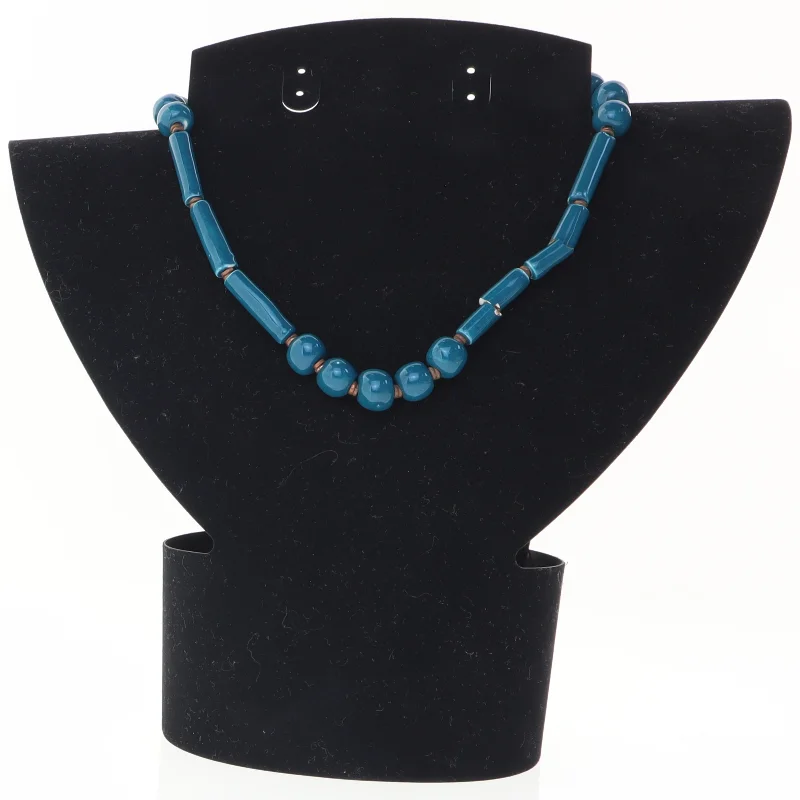 Blå halskæde (str. 42 cm)