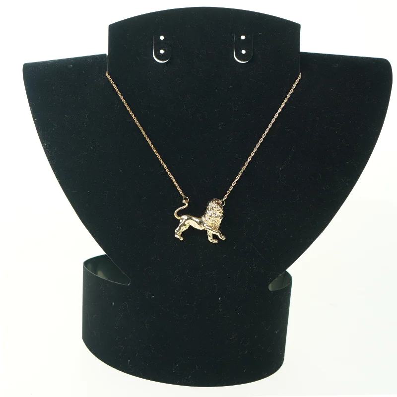 Halskæde med løvefigur (str. 23 cm)