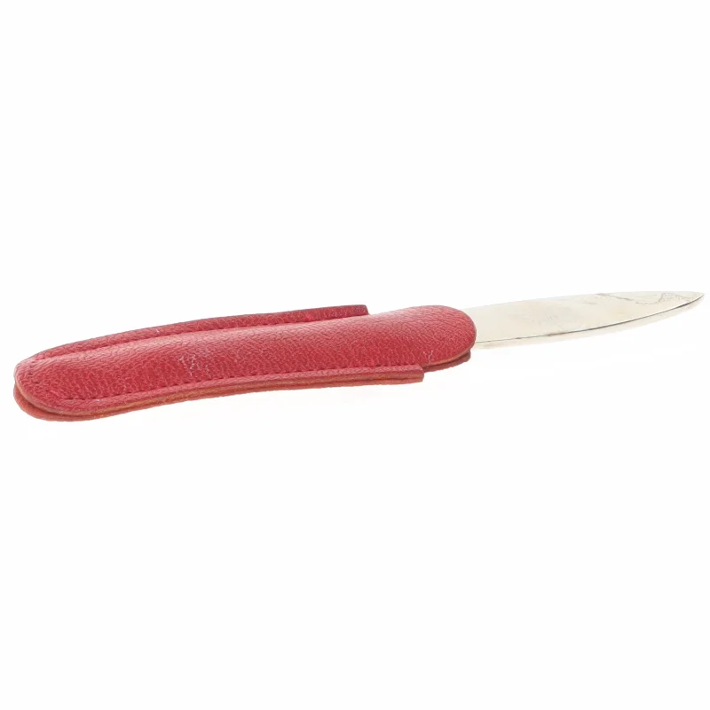 Kniv med rødt etui (str. 12,5 cm)