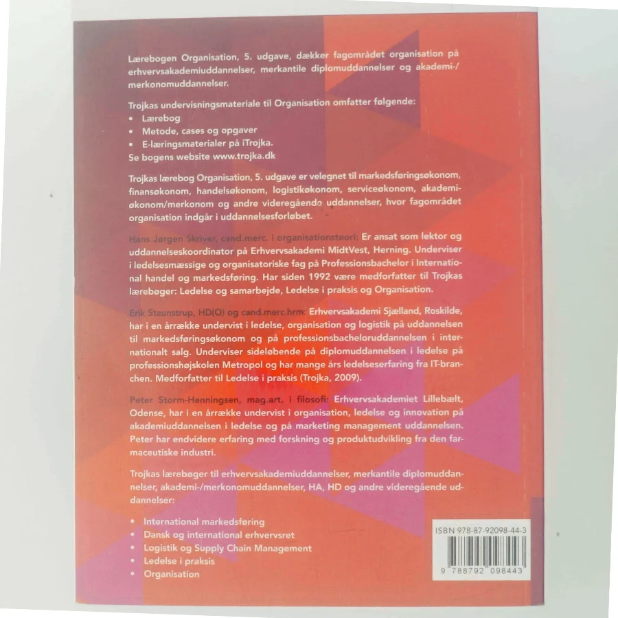 Organisation af Hans Jørgen Skriver (Bog)