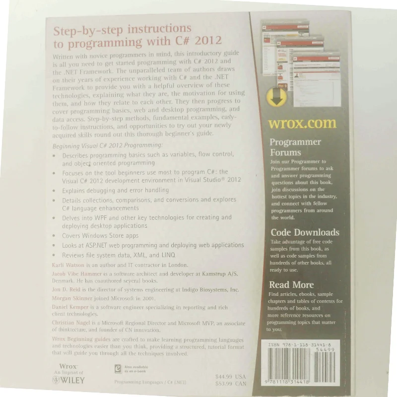 Beginning Visual C# 2012 Programming (Bog)