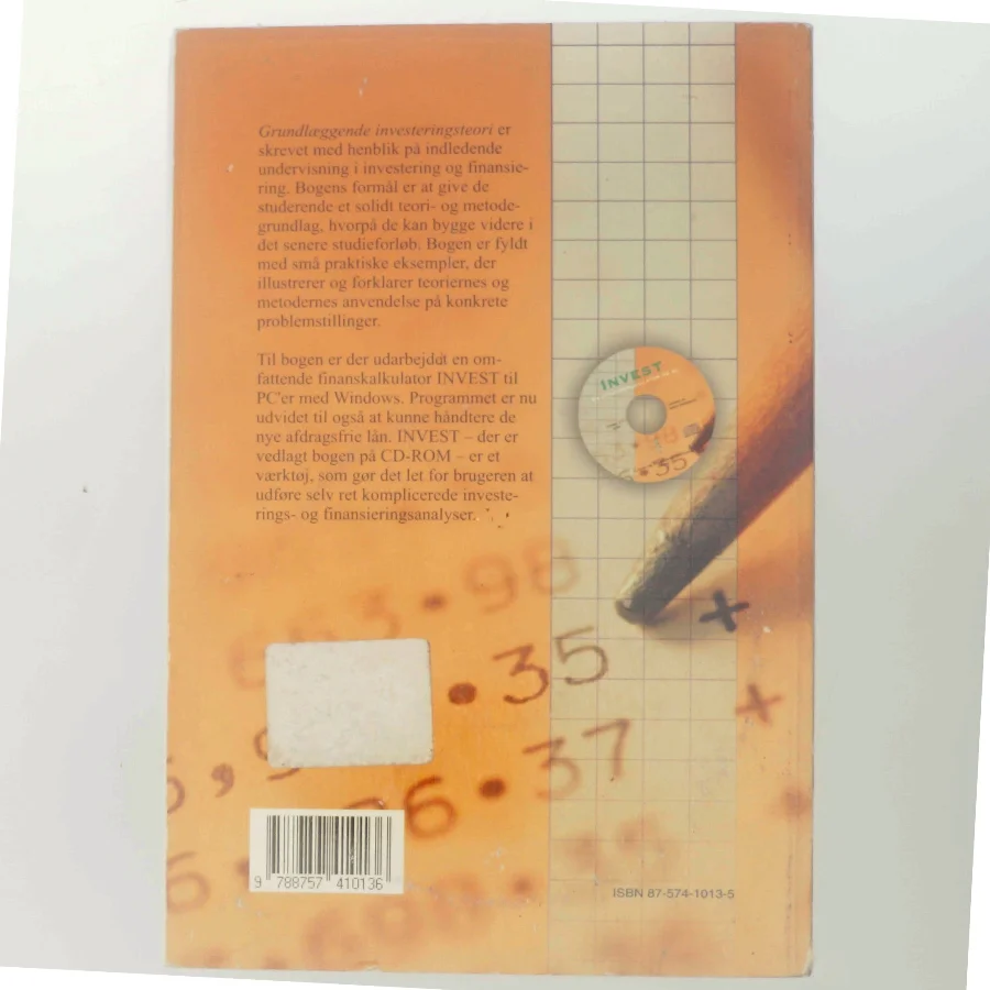 Grundlæggende investeringsteori : med INVEST, en finanskalkulator på PC af Ove Hedegaard (Bog)