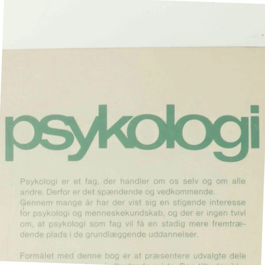Psykologi af Hans Hessellund (Bog)