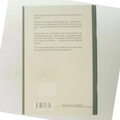 Notatteknik for studerende : lyt, læs - notér - og skriv af Peter Stray Jørgensen (Bog)