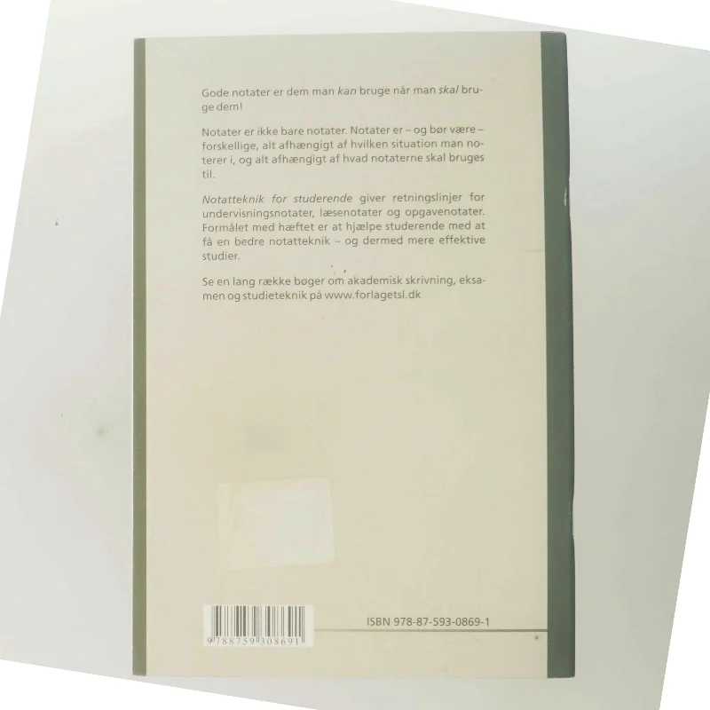 Notatteknik for studerende : lyt, læs - notér - og skriv af Peter Stray Jørgensen (Bog)