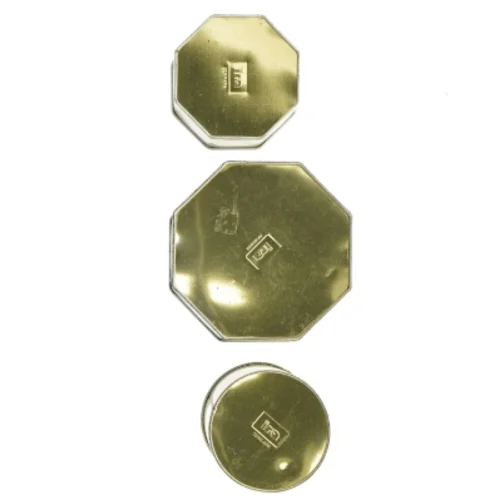 Vintage kasedåser med frugtdekoration - 3 stk (str. 7 cm 10 cm og 14 cm høje)