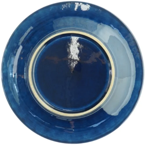 Blåt Keramik- eller porcelænsfad (str. o. 31 cm)