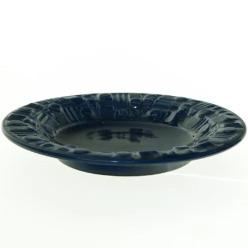 Blåt Keramik- eller porcelænsfad (str. o. 31 cm)