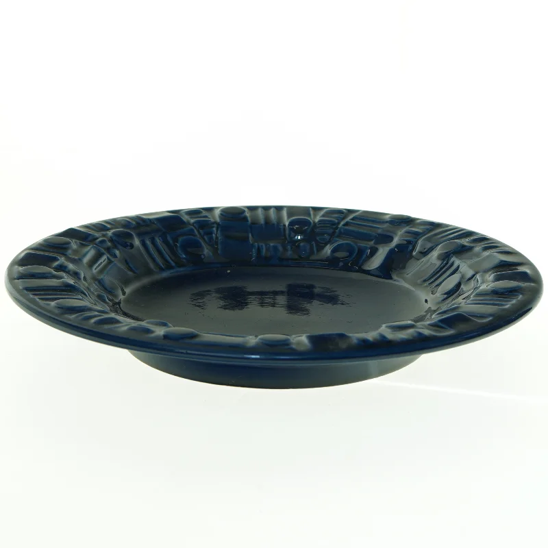 Blåt Keramik- eller porcelænsfad (str. o. 31 cm)