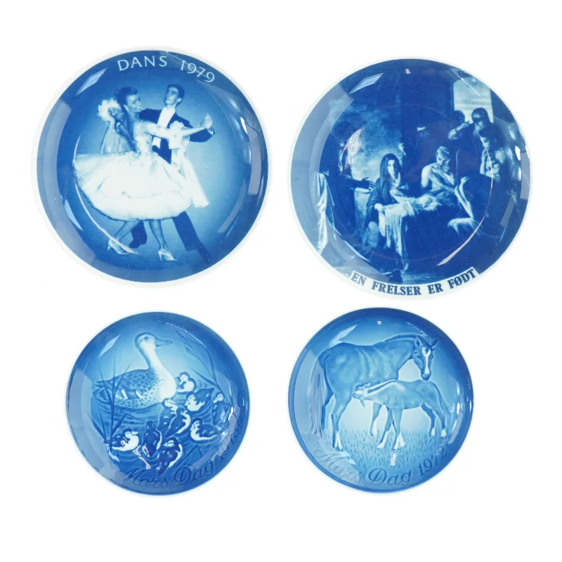 Platter (4 stk) fra Bl.a. Bing & Grøndahl (str. 19 cm og 15 cm)