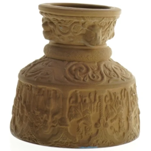 Døbefond skål med dekoration (str. 14 x 14 cm)